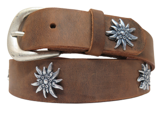 Ledergurt  Edelweiss 35mm  (11097/14-35)